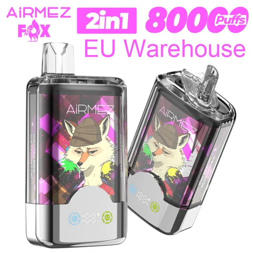 Airmez 80000 Puffs 80K Fox 2 in 1 Dual-ویپ یکبار مصرف طعم دار